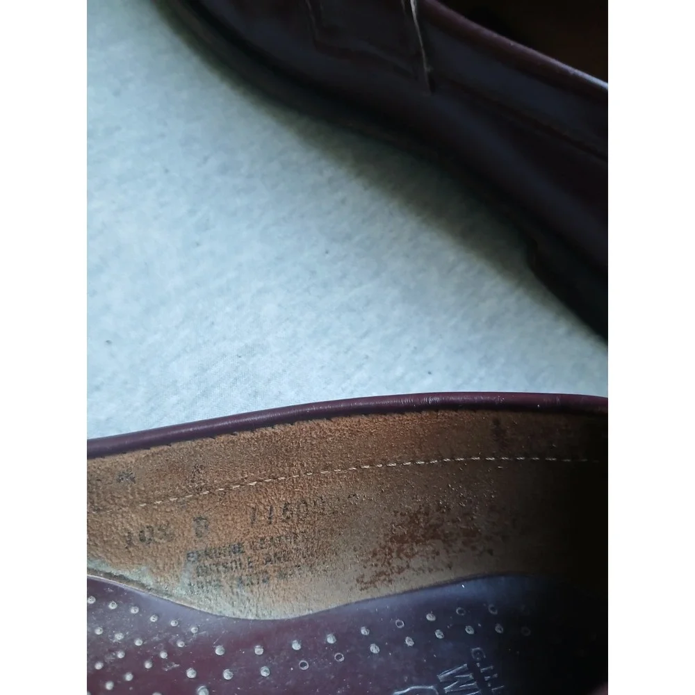 Bass Weejuns Mens 10.5 D Leather Oxblood Loafers Casual Work Dress Slip On